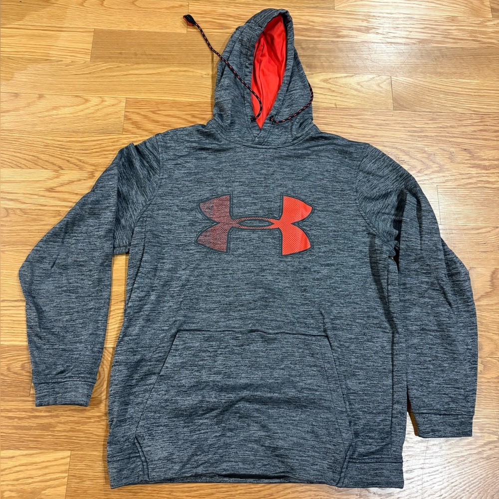 Medium, Under Armour, Gray Black Hoodie